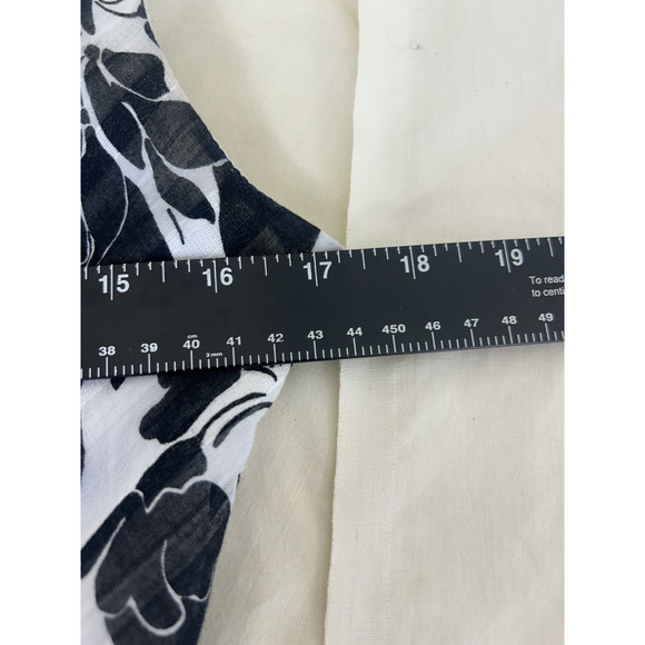 ASO Vampire Diaries Sz 6 Sundress Fit Flare Black Floral Ruching Sleeveless - Picture 6 of 12